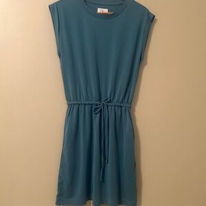 Lou & Grey Teal Dress with Waist Tie